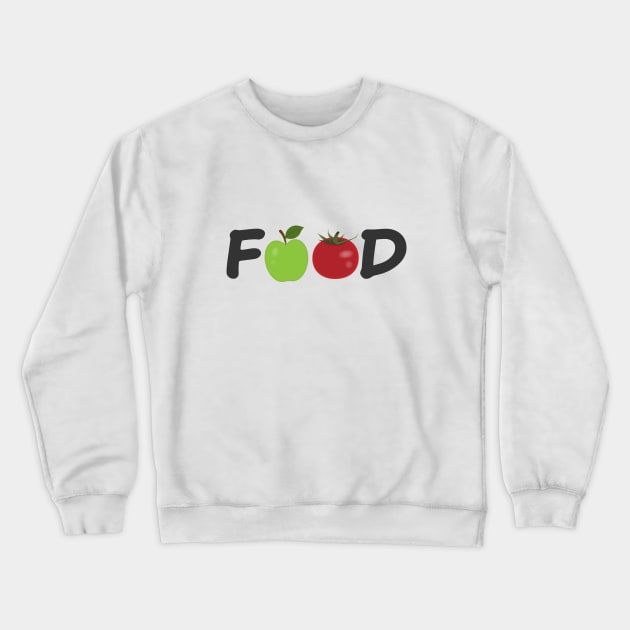 Food typographic logo art Crewneck Sweatshirt by DinaShalash
